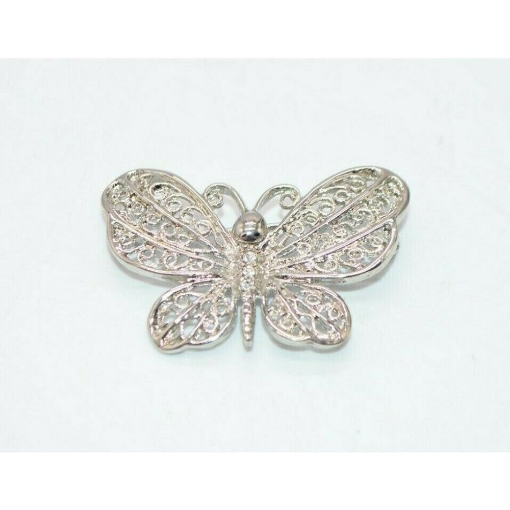 Danecraft Clear Rhinestone Filigree Butterfly